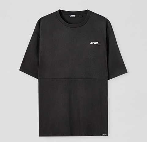 Camiseta negra tejido mesh